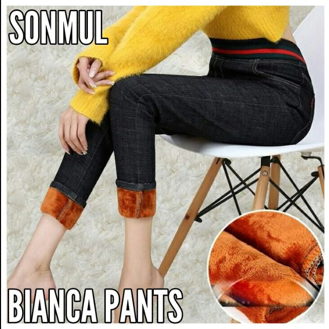 BIANCA  DENIM THERMAL PANTS