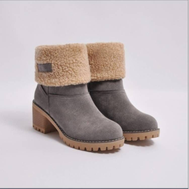 WINTER SUEDE WOOL FOLDABLE BOOTS THERMAL