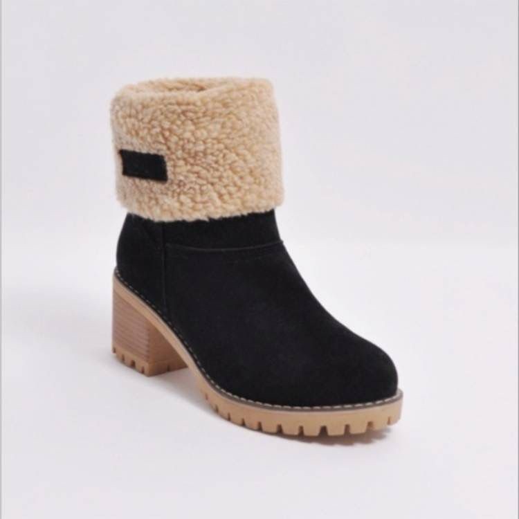 WINTER SUEDE WOOL FOLDABLE BOOTS THERMAL