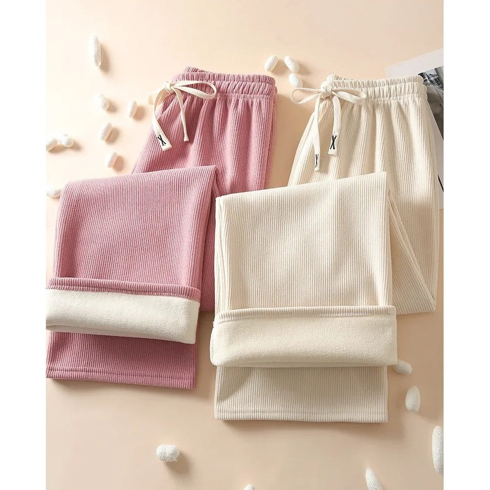 CHENILLE THERMAL LONG PANTS