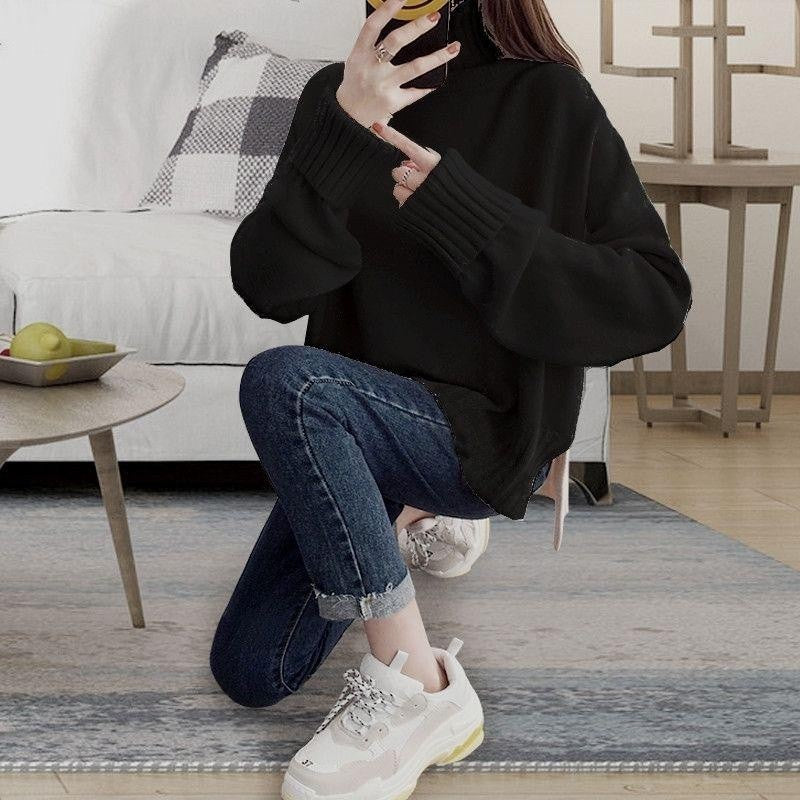 HARUMI SWEATER TOP HIGHNECK KNIT WOOL BLEND