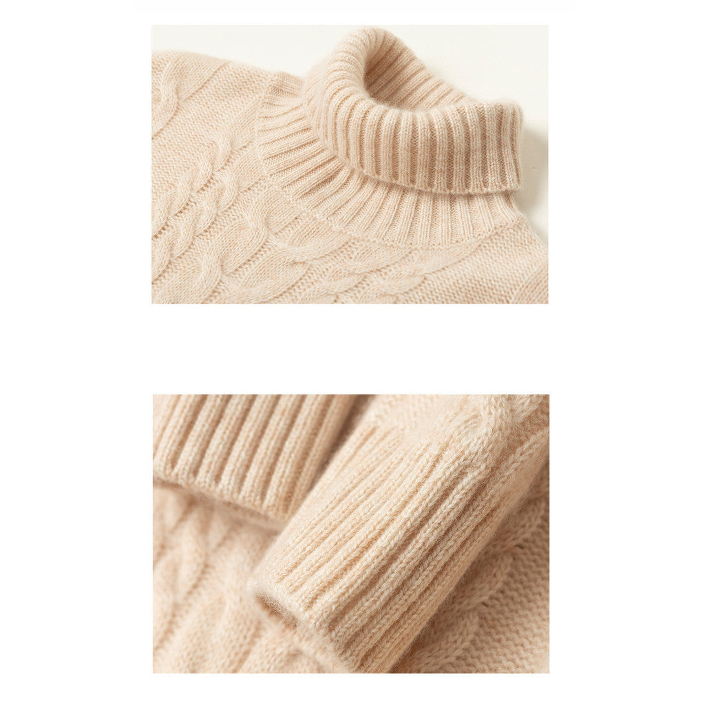 TAVIA TURTLENECK SWEATER TOP KNIT WOOL BLEND