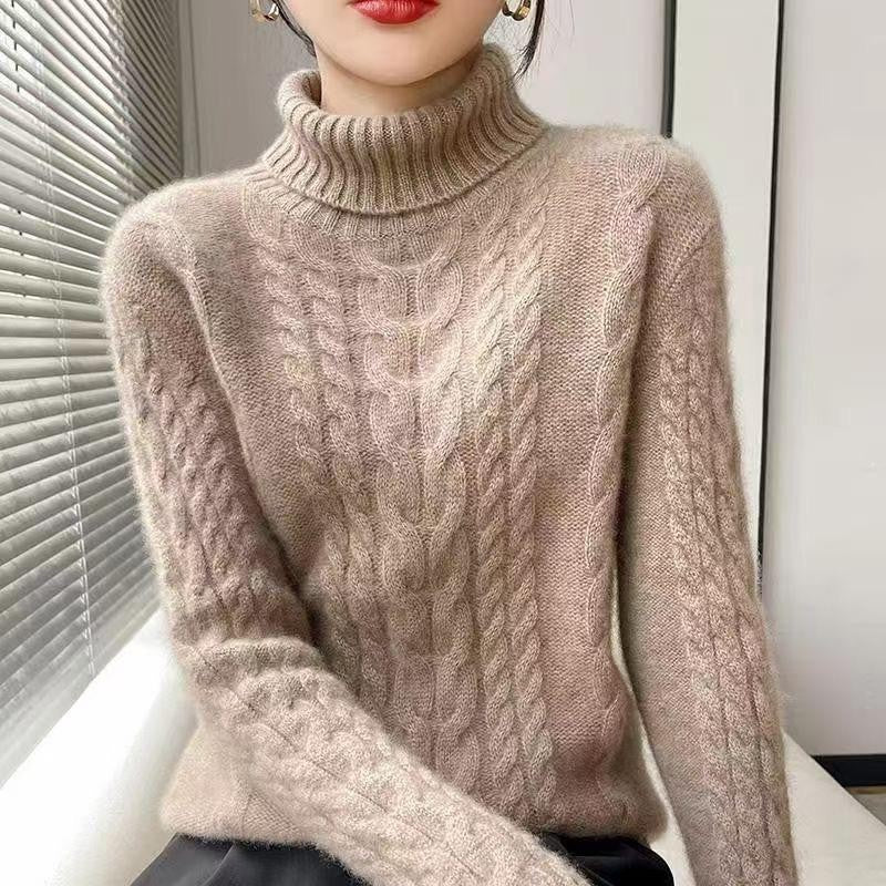 TAVIA TURTLENECK SWEATER TOP KNIT WOOL BLEND