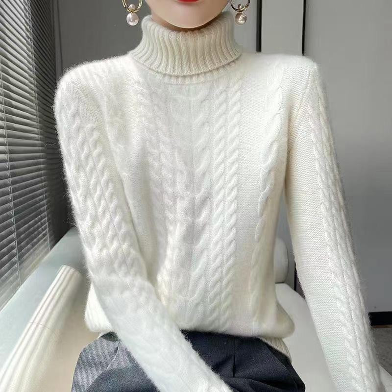 TAVIA TURTLENECK SWEATER TOP KNIT WOOL BLEND