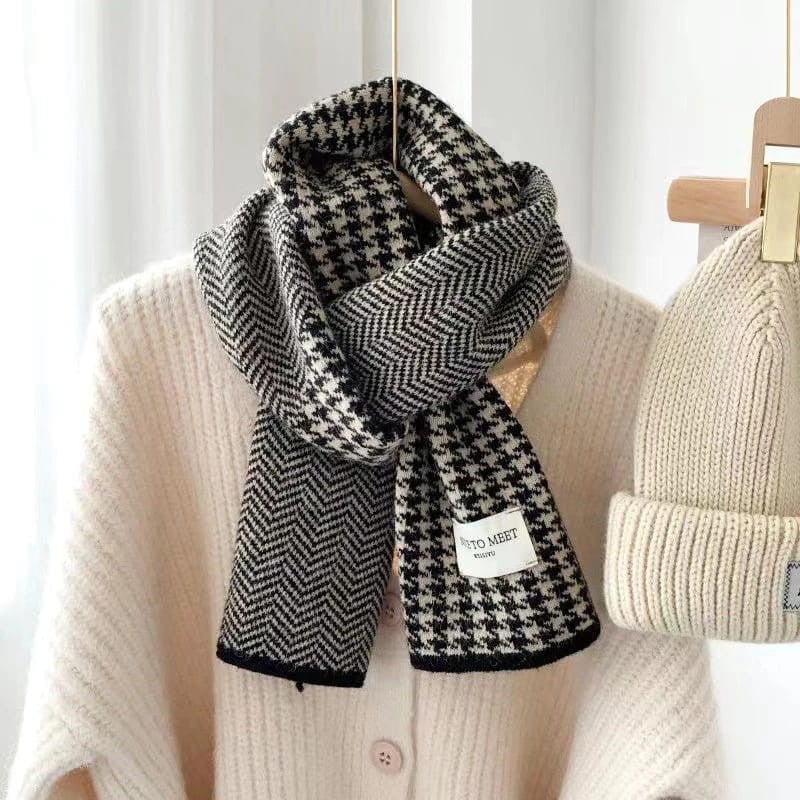 PREMIUM NECK SCARF HOUNDSTOOTH SHAWL
