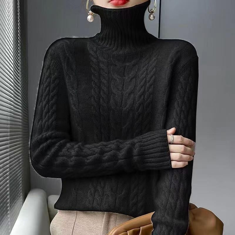 TAVIA TURTLENECK SWEATER TOP KNIT WOOL BLEND