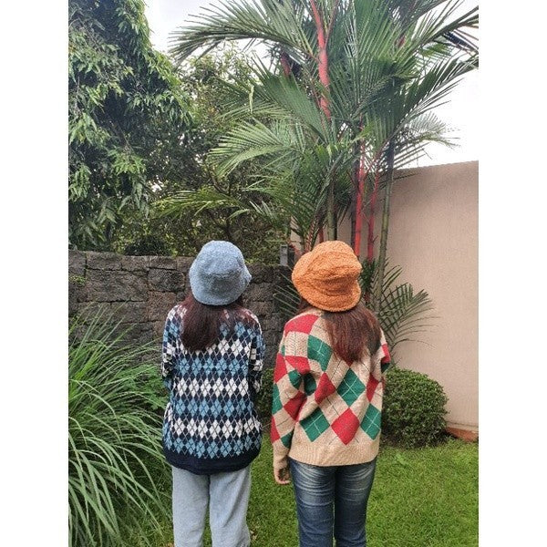 NAMRA KNIT ARGYLLE CARDIGAN