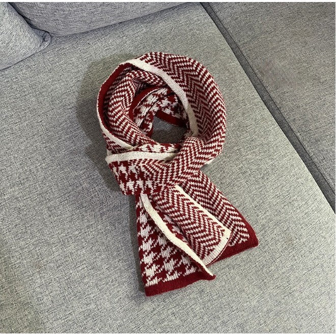 PREMIUM NECK SCARF HOUNDSTOOTH SHAWL
