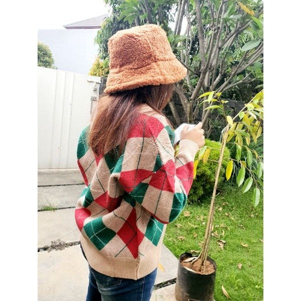 NAMRA KNIT ARGYLLE CARDIGAN
