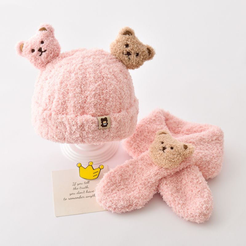 BEARLY SET KIDS BEANIE HAT + SCARF