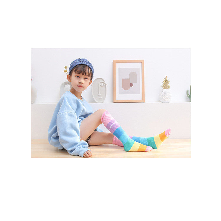 KAOS KAKI PANJANG ANAK REMAJA MOTIF PELANGI