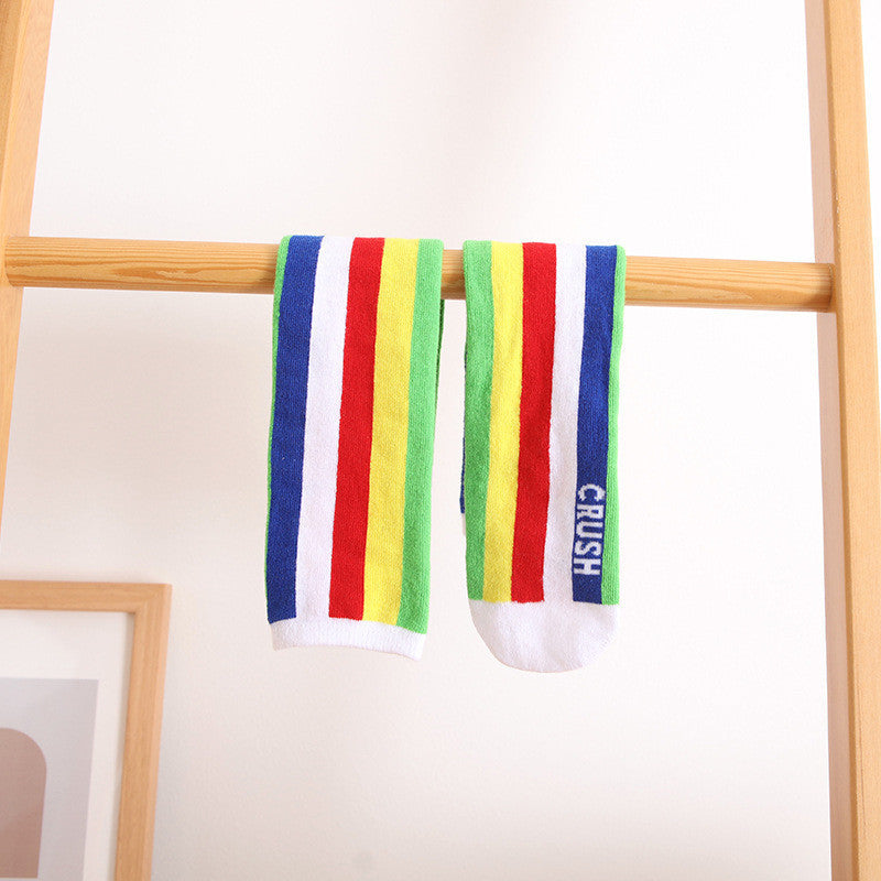 KAOS KAKI PANJANG ANAK REMAJA MOTIF PELANGI