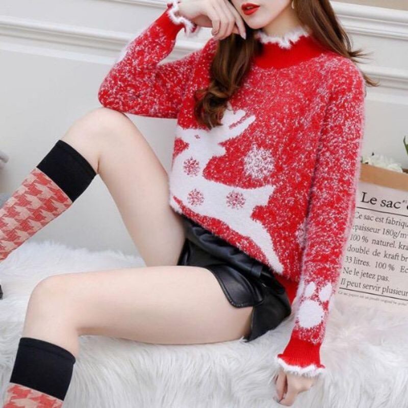 CAROL CHRISTMAS EDITION KNIT SWEATER TOP