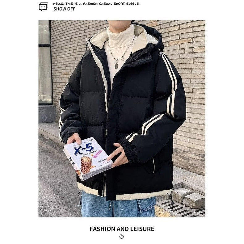 STRIPE MAN WINTER PADDING PUFFER COAT WATERPROOF WINDPROOF