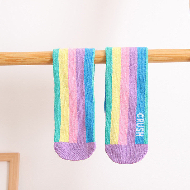 KAOS KAKI PANJANG ANAK REMAJA MOTIF PELANGI
