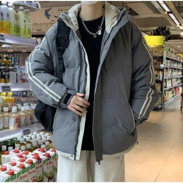 STRIPE MAN WINTER PADDING PUFFER COAT WATERPROOF WINDPROOF