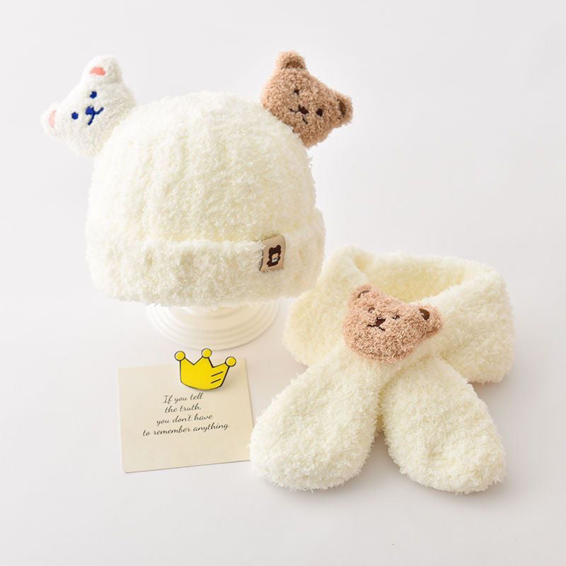 BEARLY SET KIDS BEANIE HAT + SCARF