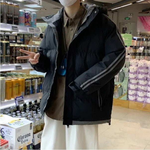 STRIPE MAN WINTER PADDING PUFFER COAT WATERPROOF WINDPROOF