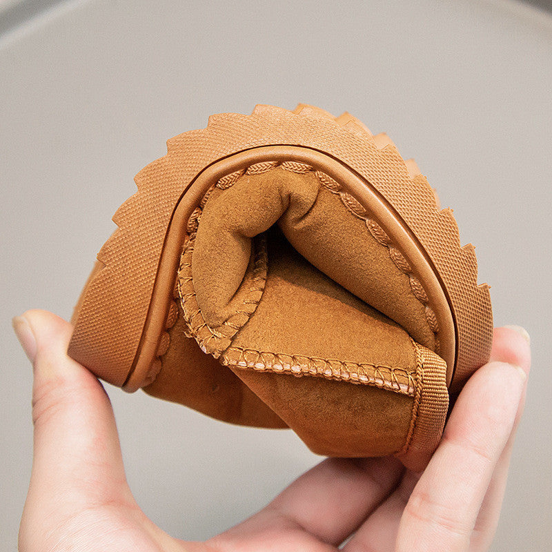 BUCKLE SUEDE KIDS BOOTS