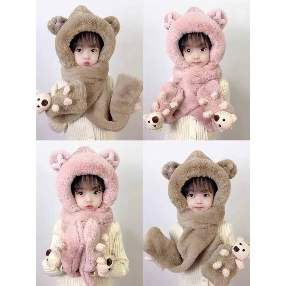 PATRICIA 3 IN 1 HOODIE BEANIE HAT SHAWL
