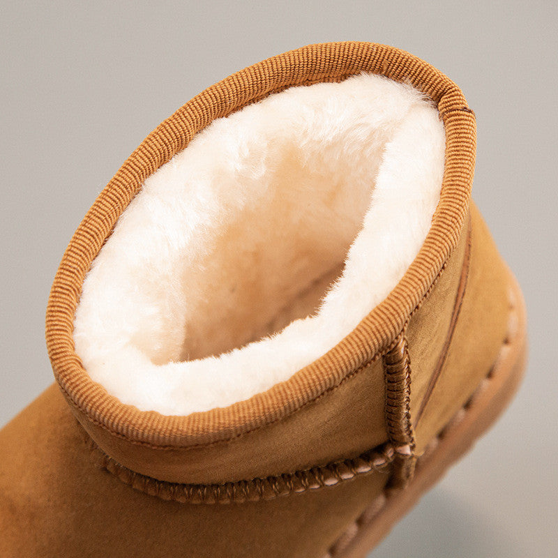 BUCKLE SUEDE KIDS BOOTS