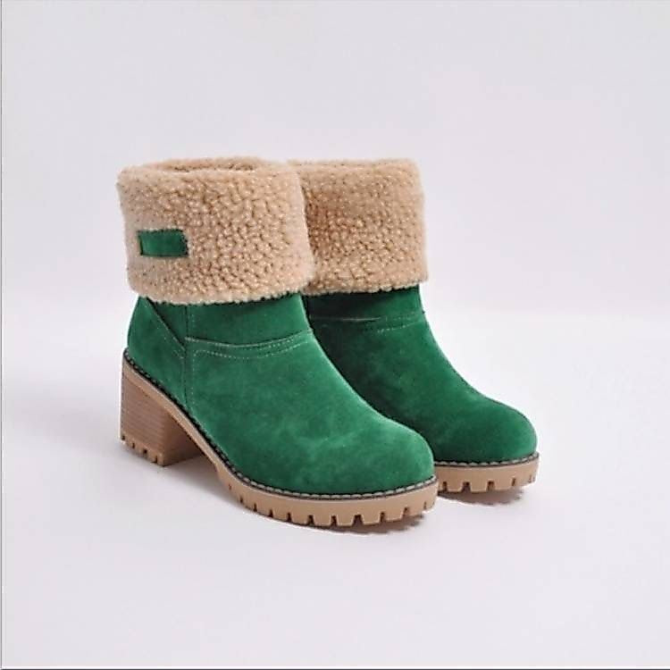 WINTER SUEDE WOOL FOLDABLE BOOTS THERMAL