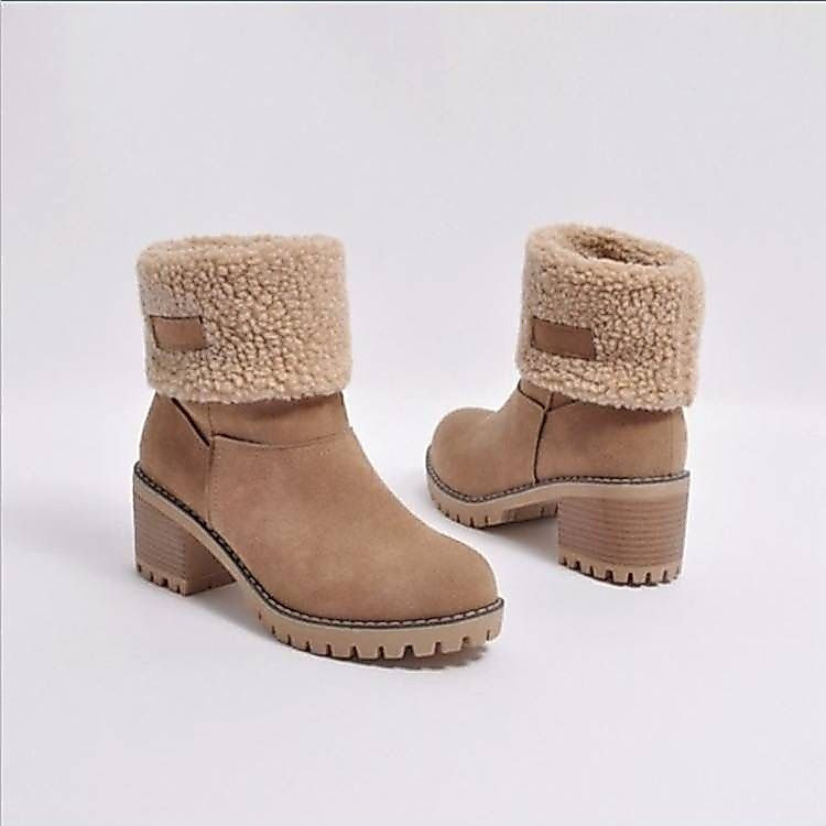 WINTER SUEDE WOOL FOLDABLE BOOTS THERMAL