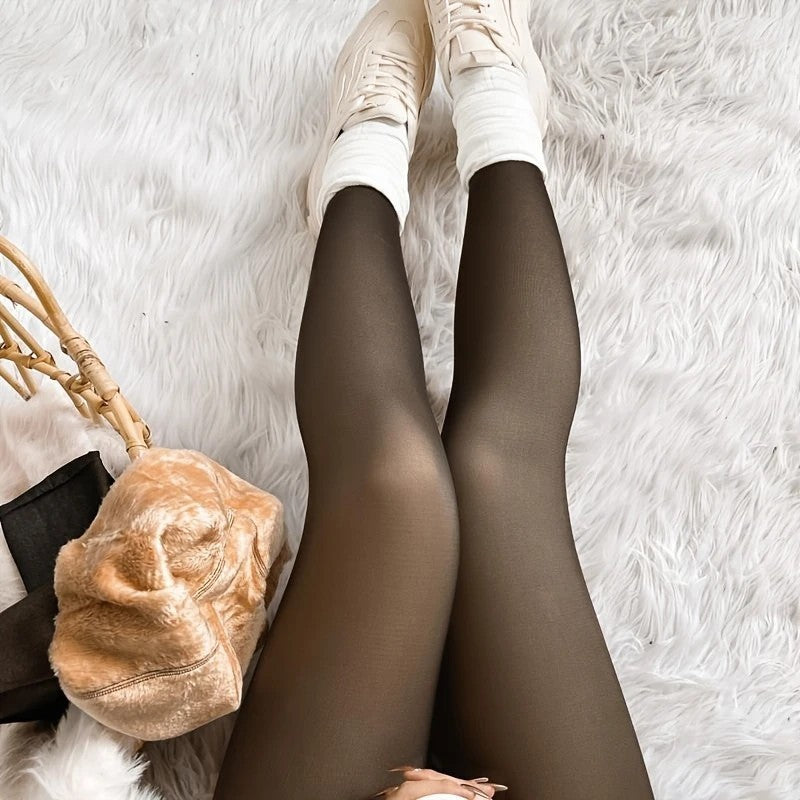 WOMAN WINTER THERMAL TWO TONE LEGGING 320 GR ( BIGGER SIZE )