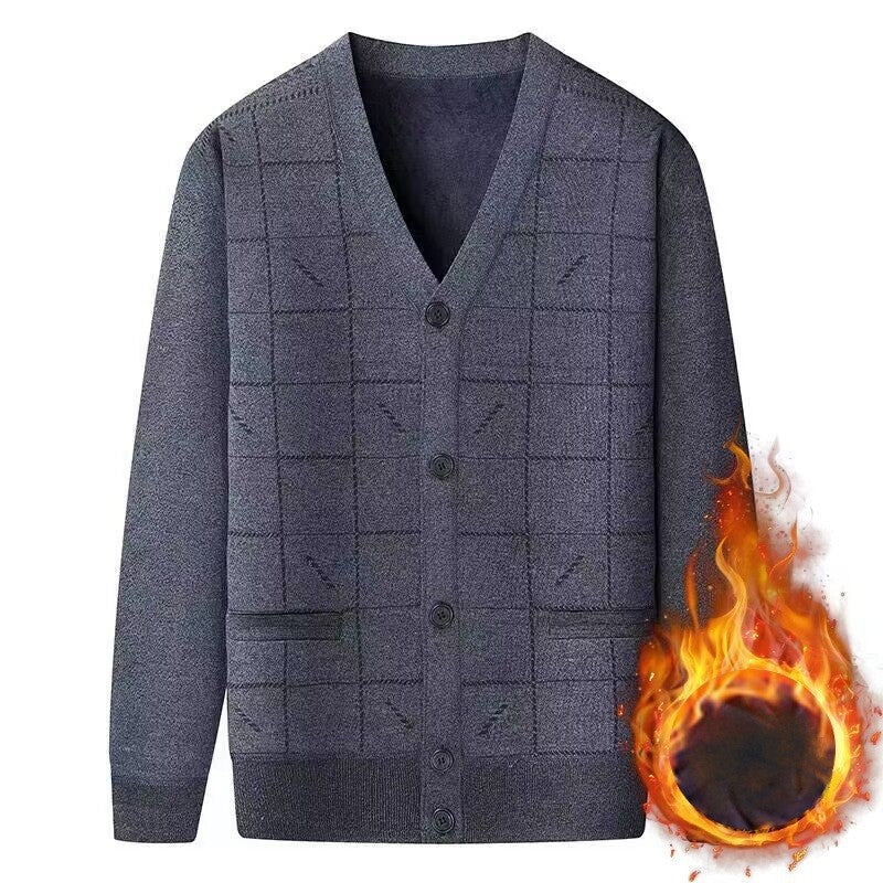 GIO MAN THERMAL KNIT CARDIGAN