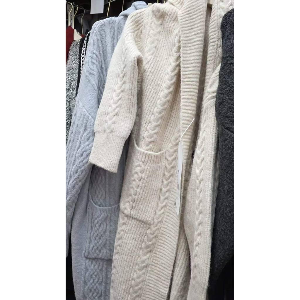 ANNISA HOODIE LONG KNIT CARDIGAN