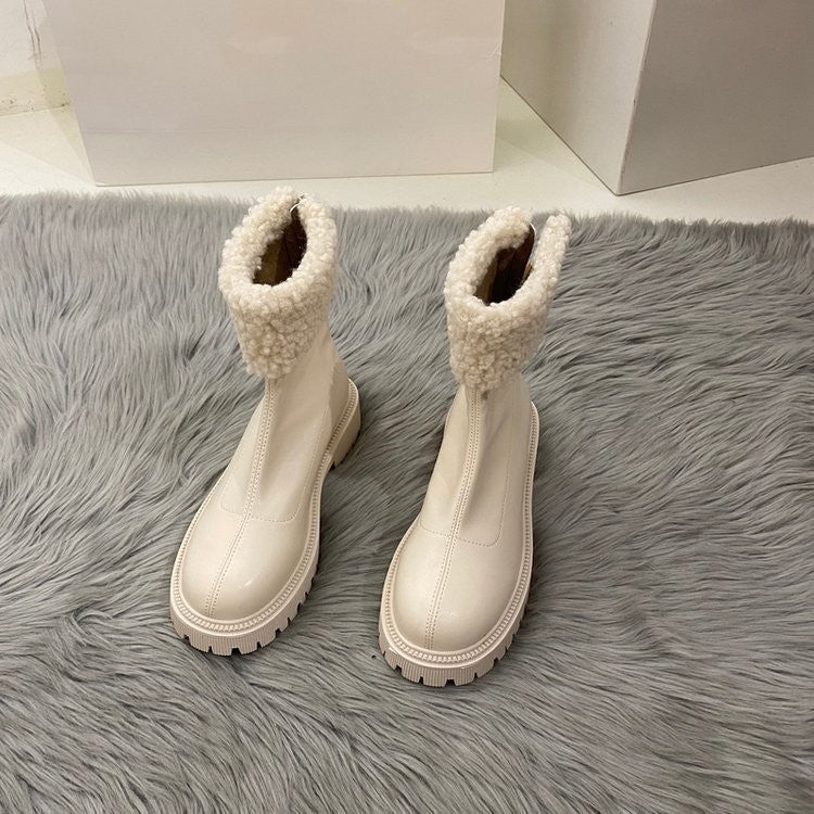 RACHEL WINTER WOOL SNOW BOOTS ANTI SLIP