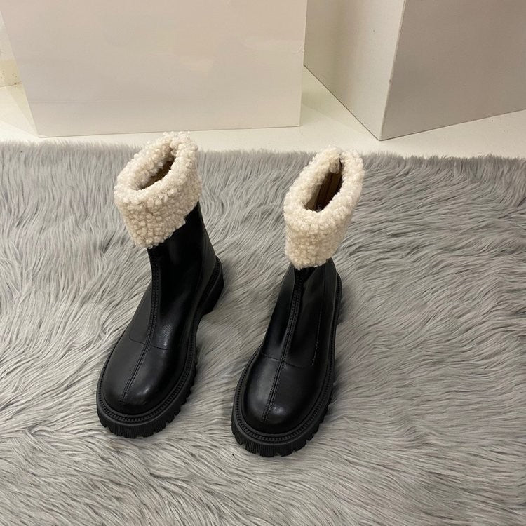 RACHEL WINTER WOOL SNOW BOOTS ANTI SLIP