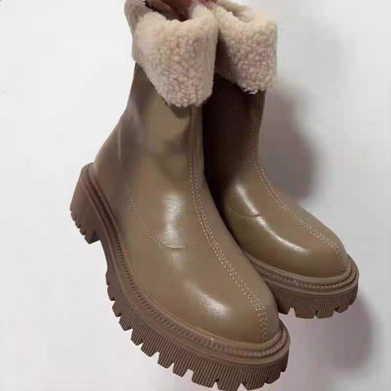 RACHEL WINTER WOOL SNOW BOOTS ANTI SLIP